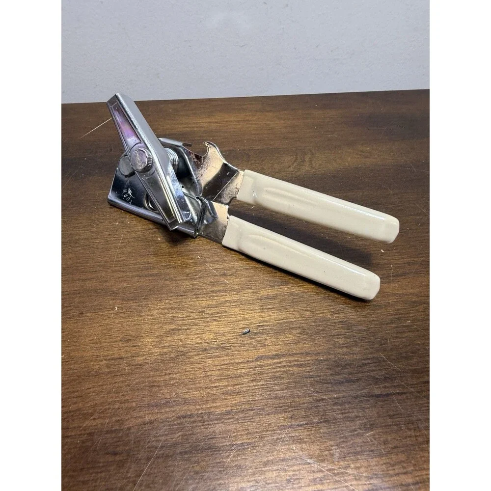 VTG Heavy Duty Swing-A-Way Swing Away Can Bottle Opener Almond Grip Handle USA